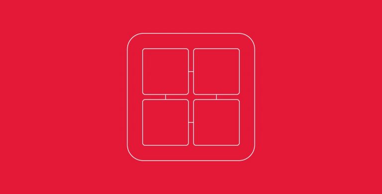 Icon representing a 4 core CPU